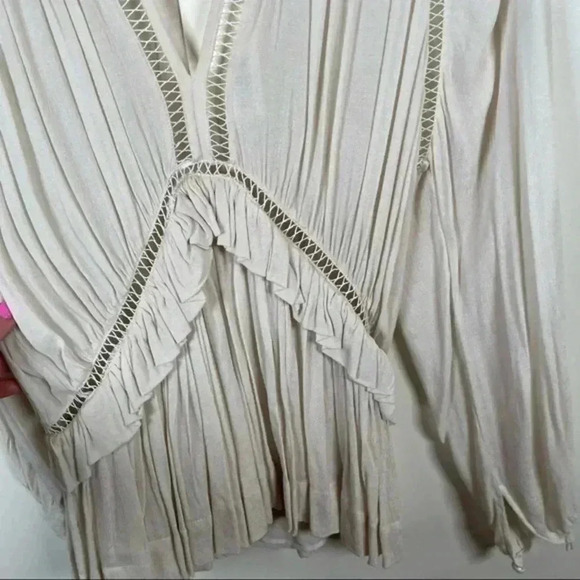 Magali Pascal The Drew Balloon Sleeve Blouse In Dusty White - Picture 6 of 12